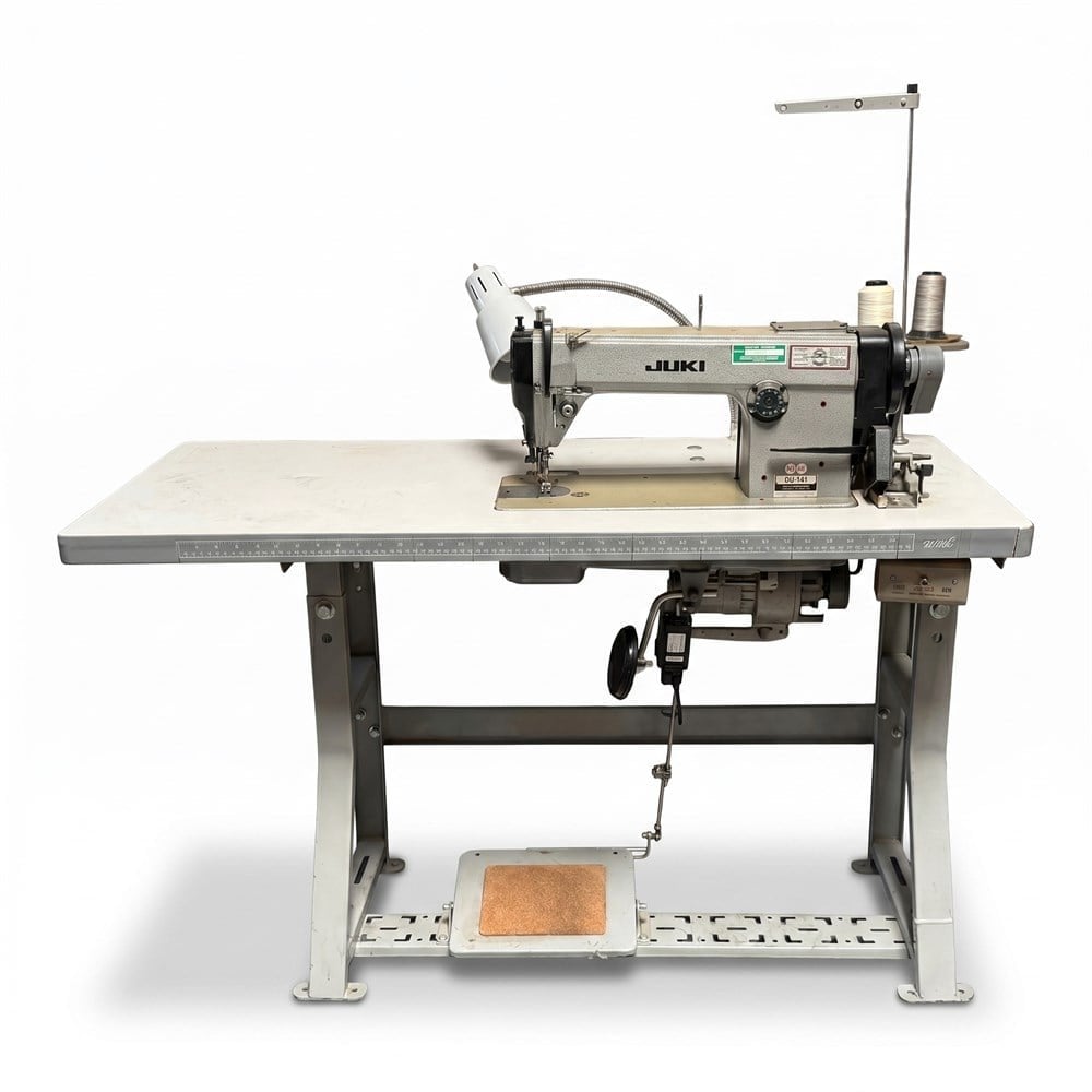Juki industrial walking-foot sewing machine with stand